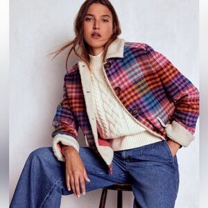 Boden Colorful Plaid Jacket